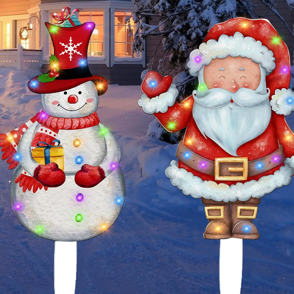 2-Piece Outdoor Christmas Stake Lights