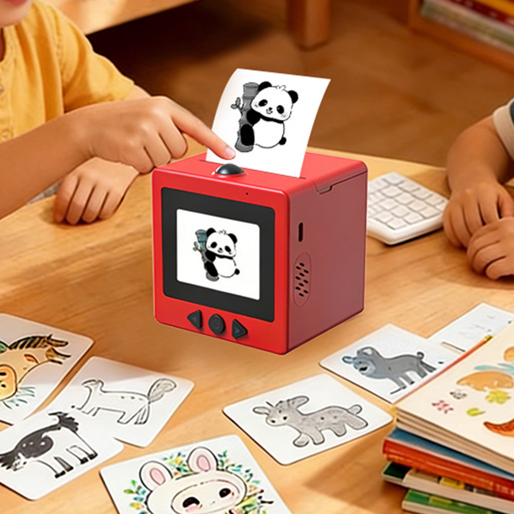 AI Voice Thermal Mini Inkless Sticker Printer with 24inch Screen