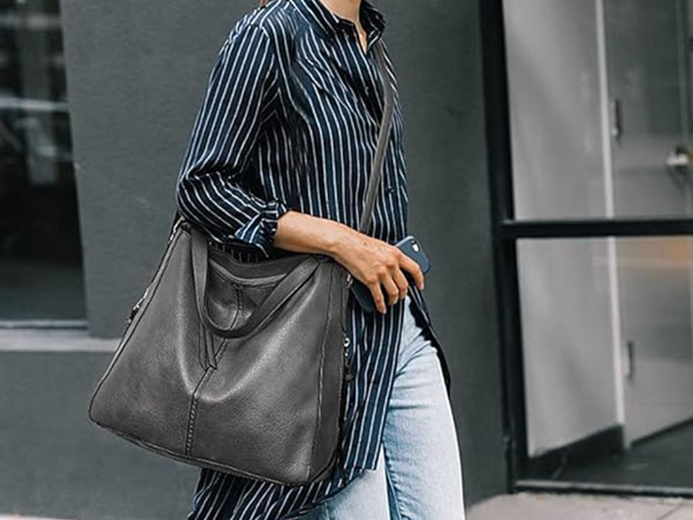 Leather Handbags Shoulder Bag and Purse Set for Women Gifts