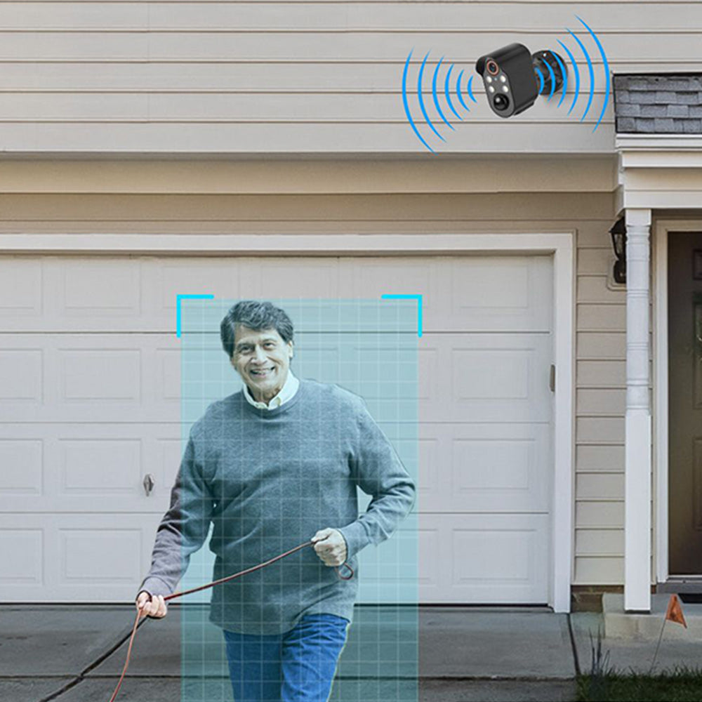 Wireless Outdoor Security Camera Monitor with Color Night Vision