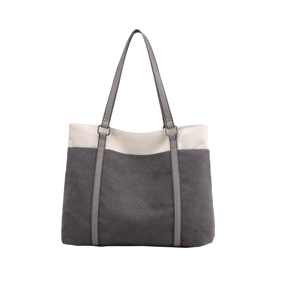 Women Laptop Tote Bag Canvas Handbag 15.6 Inch Work Shoulder Bag