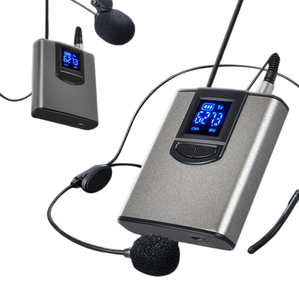 Wireless Lavalier Microphone with UHF System for Clear Audio Recording