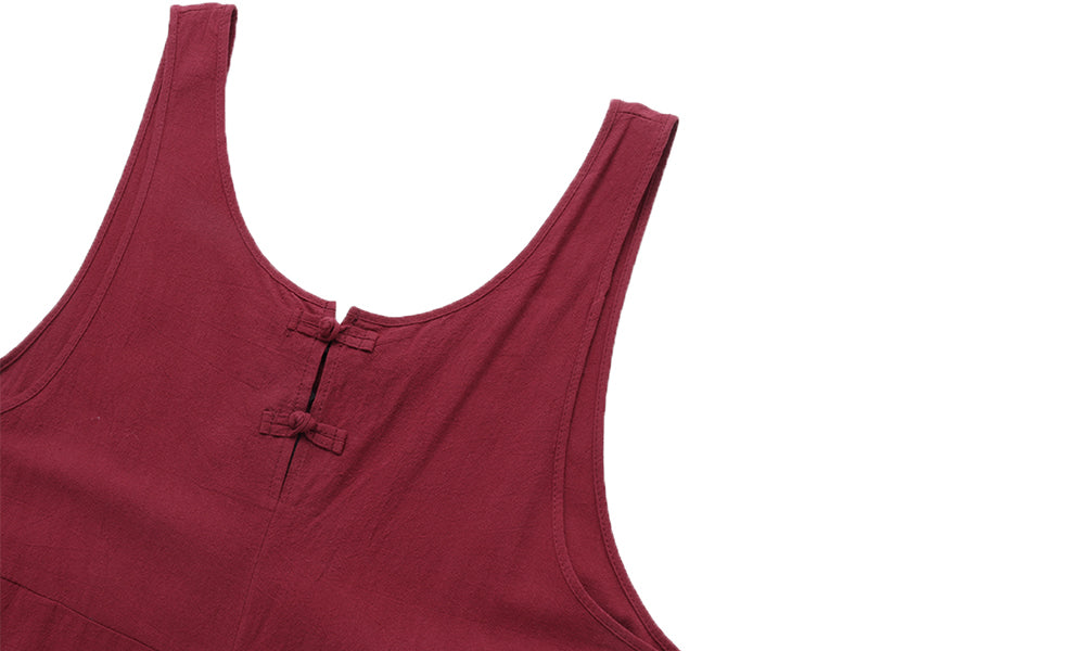 Women Cotton Slip in Relaxed Dungarees Overalls Jumpsuit