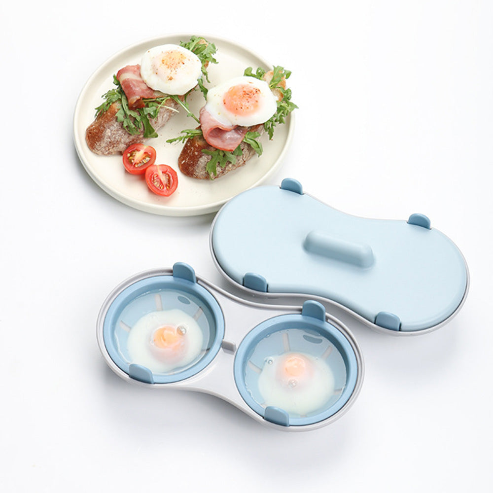 Double Layer Microwave Egg Cooker and Poached Egg Steamer