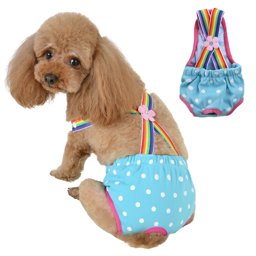 Cute Harness Female Dog Sanitary Pants Reusable Menstrual Diaper