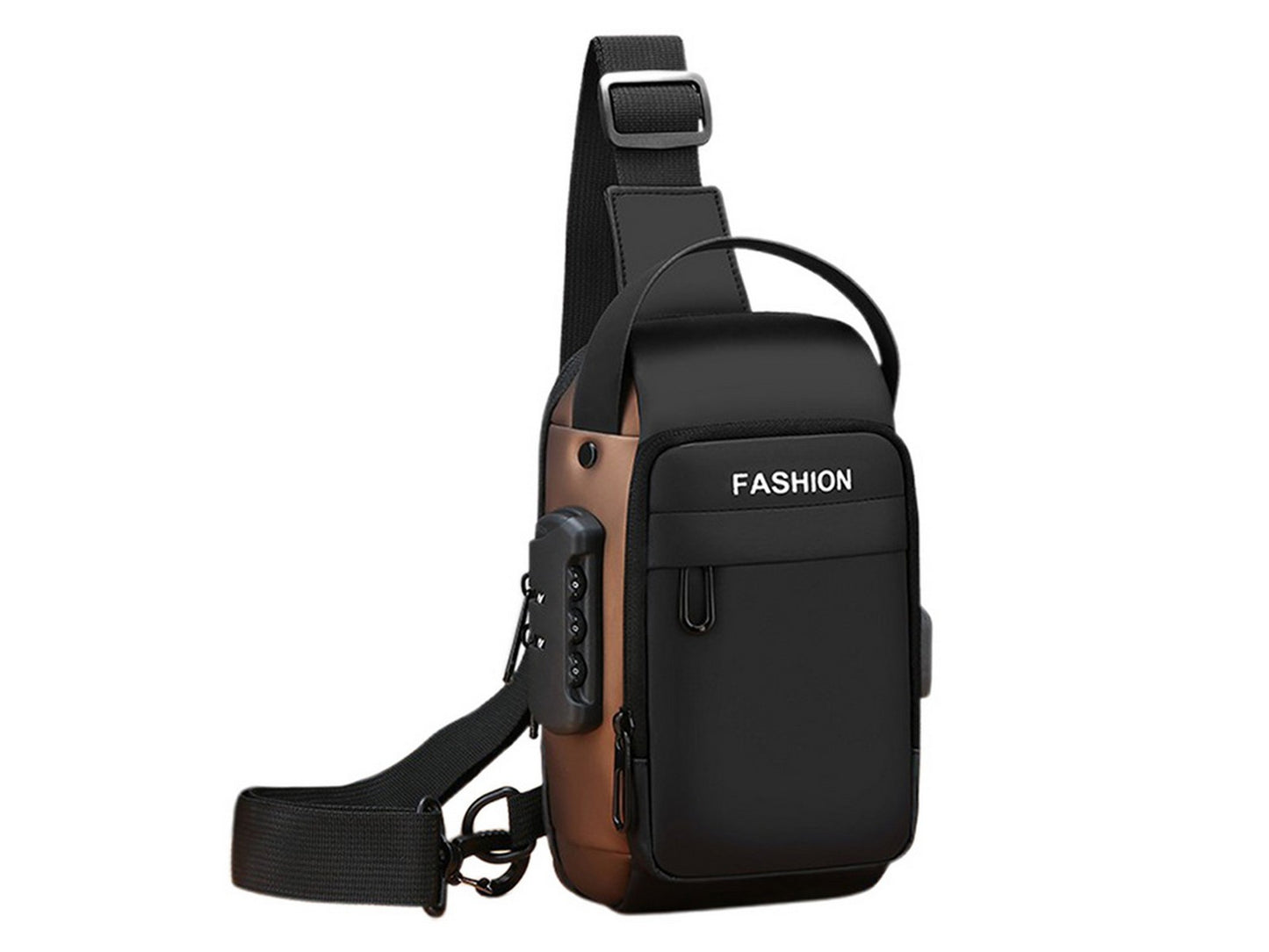 Anti-theft Chest Shoulder Crossbody Sling Bag with USB Port