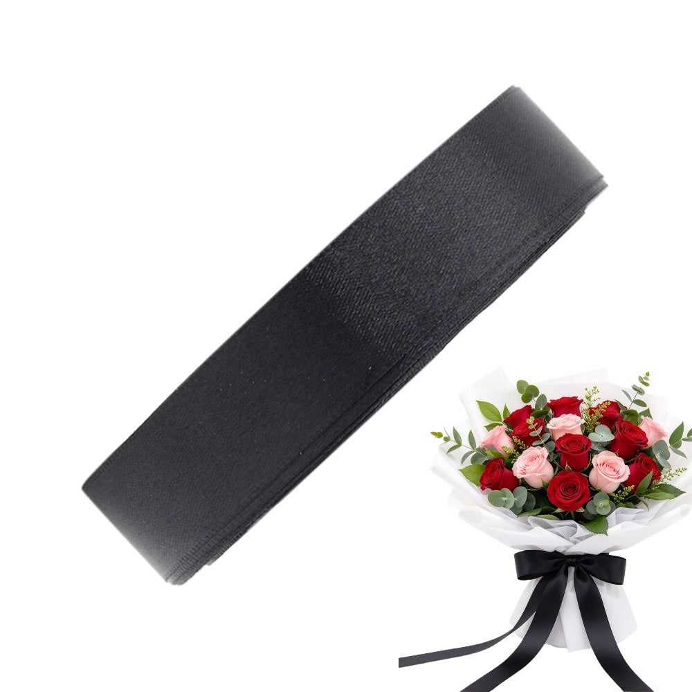 22m Double Sided Polyester Satin Ribbon for Christmas Gift Wrapping