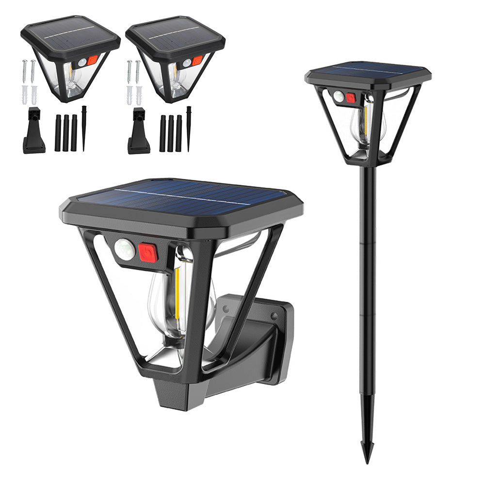 2XSolar Spot Lights Wall Motion Sensor Lights Path Lamp For Garden