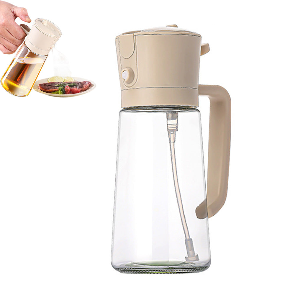 2 in 1 Olive Oil Dispenser with Pouring and Spraying Function 470ml Capacity