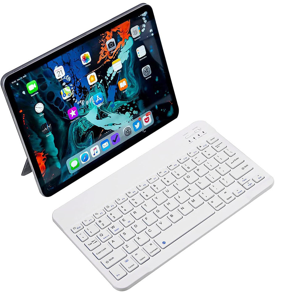 Ultra-Slim Bluetooth Keyboard Portable Mini Wireless Rechargeable Keyboard For IOS Windows