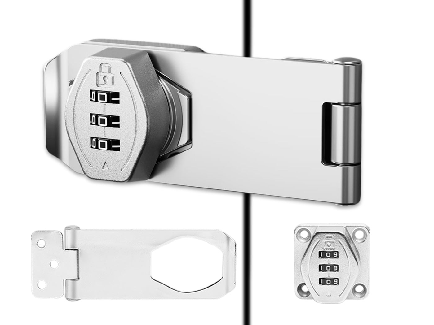 Twist Knob Keyless Cabinet Lock 3-Digit Password Combination Code Latch Lock