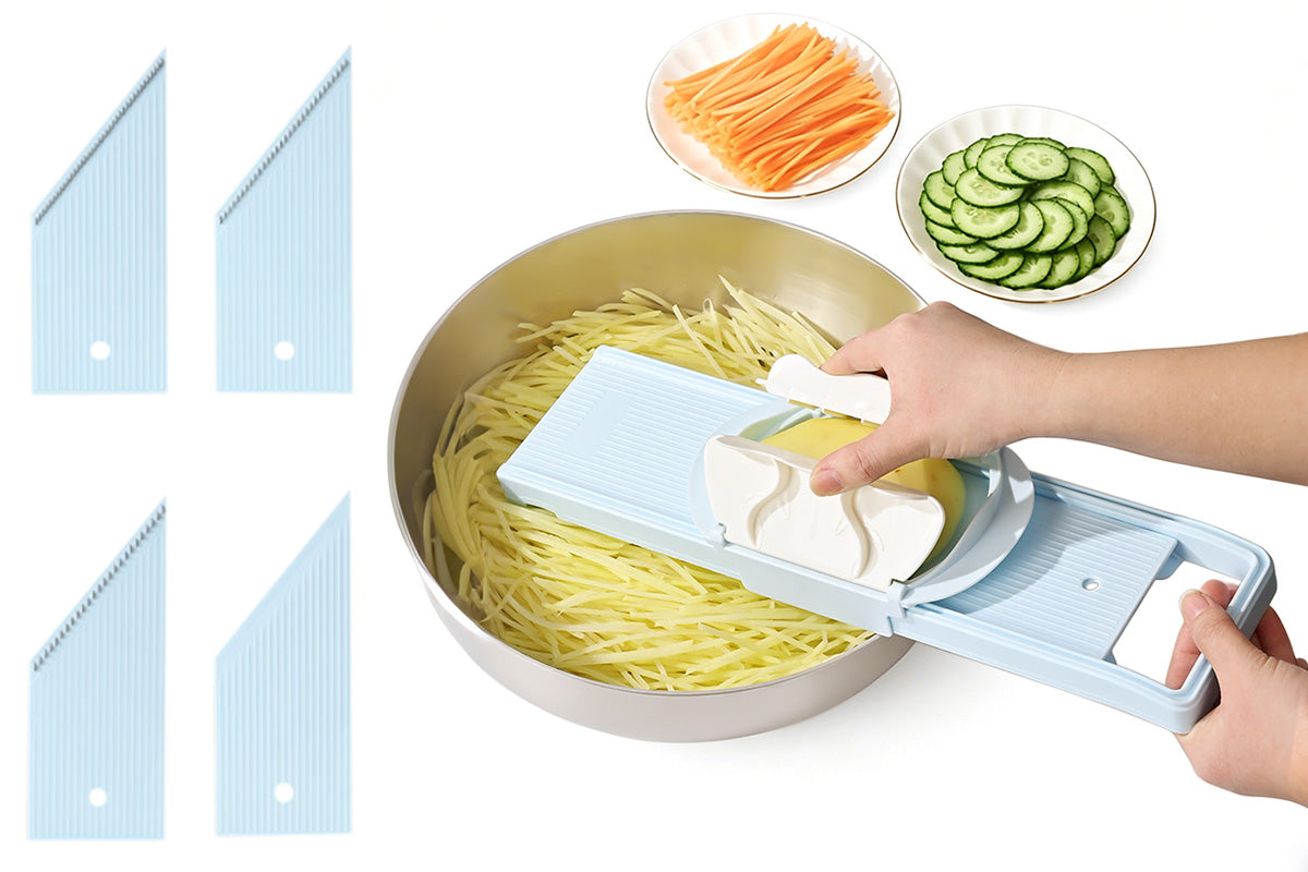 Kitchen Vegetable Cutter and Slicer 4 Blades - Option for Colander