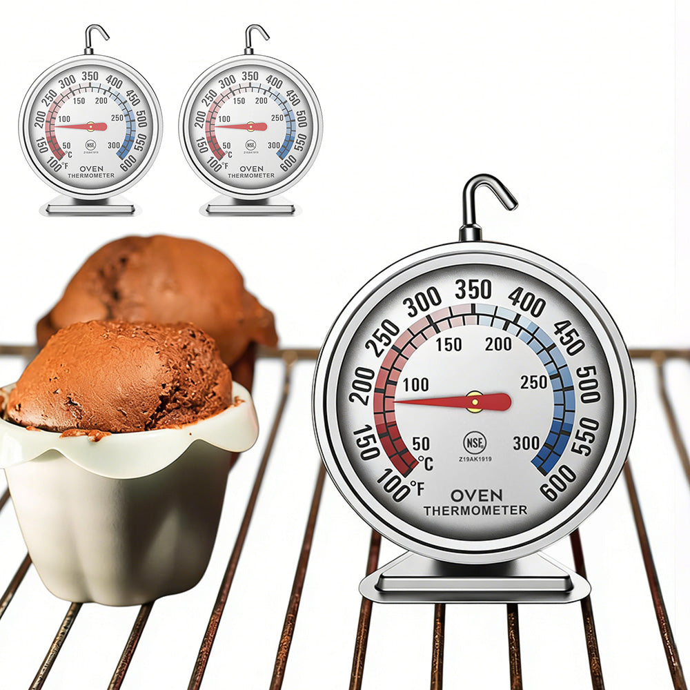 2XOven Thermometer Stainless Steel Accurate Temperature Gauge for Home Kitchen