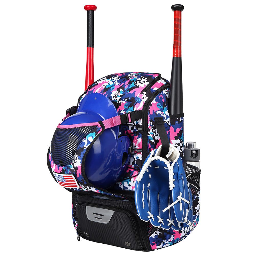 Baseball Backpack for Shoe Compartment Fence Hook