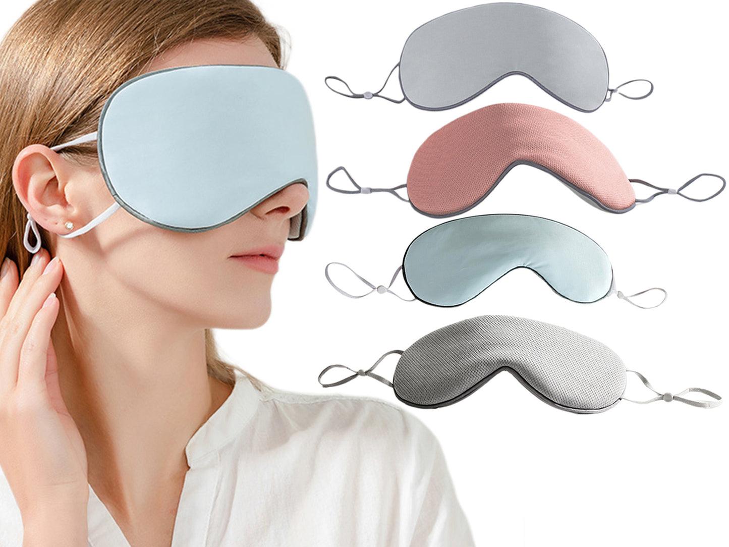 2 PCS Sleeping Masks Warm Cool Double Side Use Blindfold Sleep Eye Cover