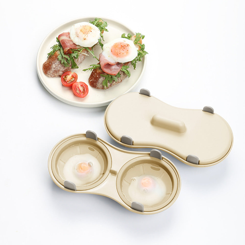 Double Layer Microwave Egg Cooker and Poached Egg Steamer