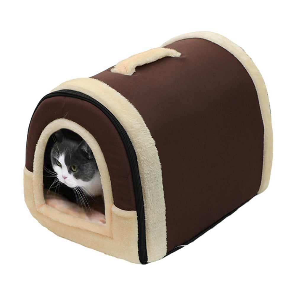 Pet Dog House Kennel Soft Beds Cave Cat Puppy Bed Doggy Warm Cushion Fold