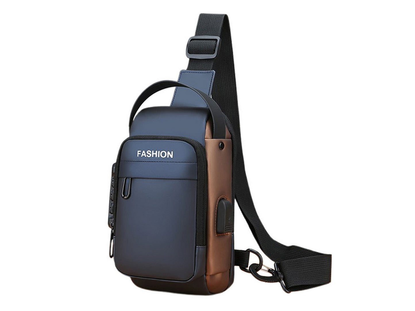 Anti-theft Chest Shoulder Crossbody Sling Bag with USB Port
