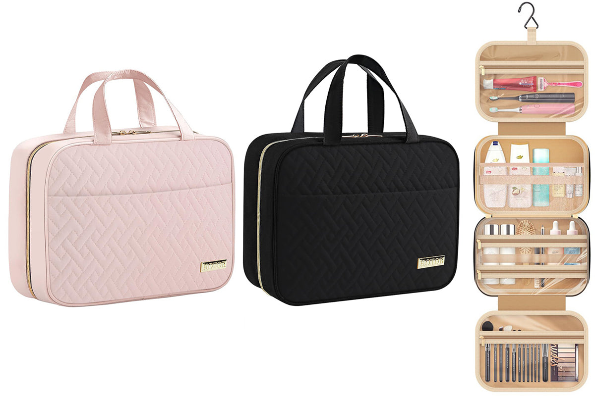 Hanging Travel Toiletry Bag with Waterproof Compartments