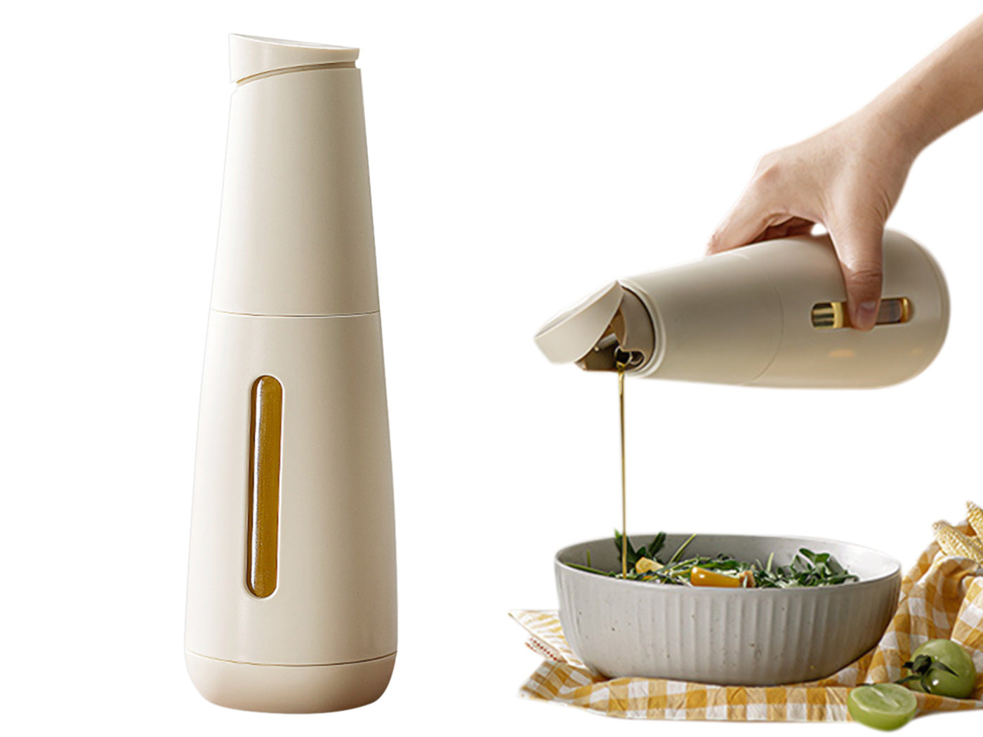 Press Automatic Opening and Closing Oil Bottle 470ml Kitchen Sauce Bottle