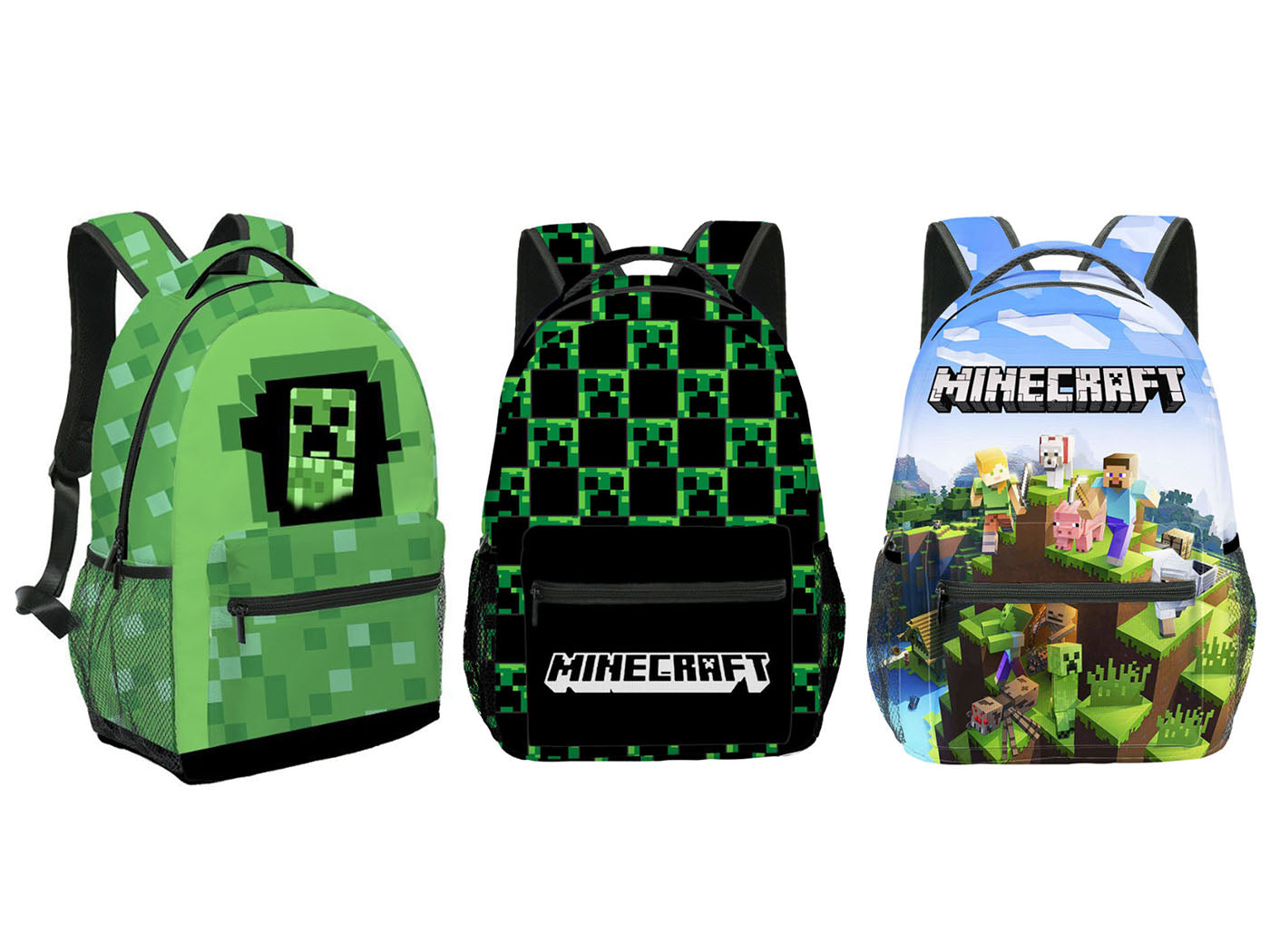 Minecraft Inspired School Bag School Backpack
