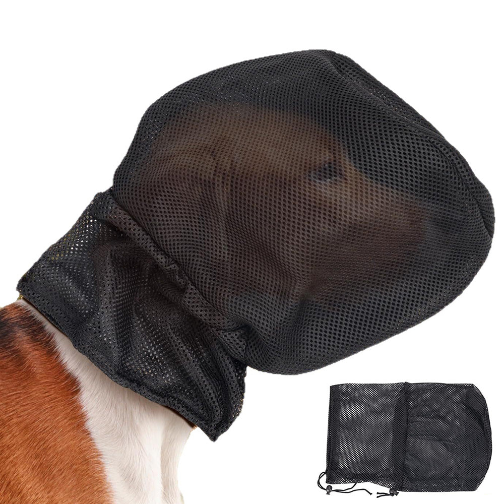 Breathable Mesh Dog Face Hood for Hiking Camping and Walking