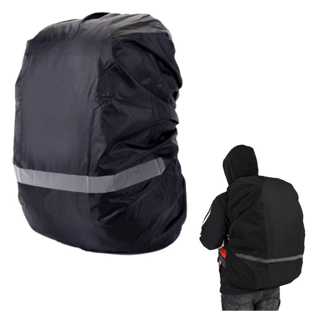 Water-Resistant Outdoor Backpack Rain Cover with Reflective Strip