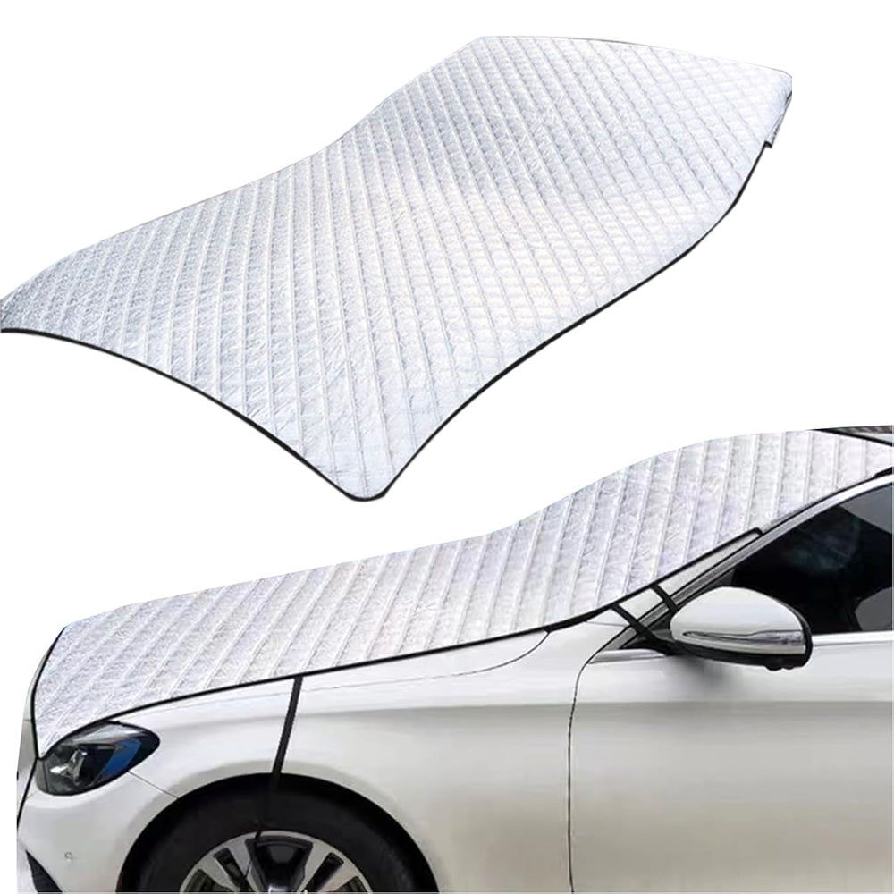 Universal Car Windshield Snow Cover - Heavy Duty Winter Frost Protector for Most Vehicles