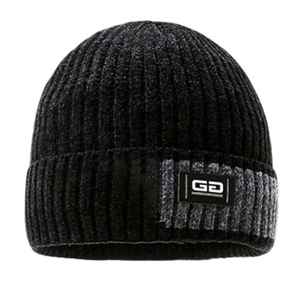Unisex Winter Knitted Hat Thick Warm Beanie Ski Cap Skull Cap For Guys