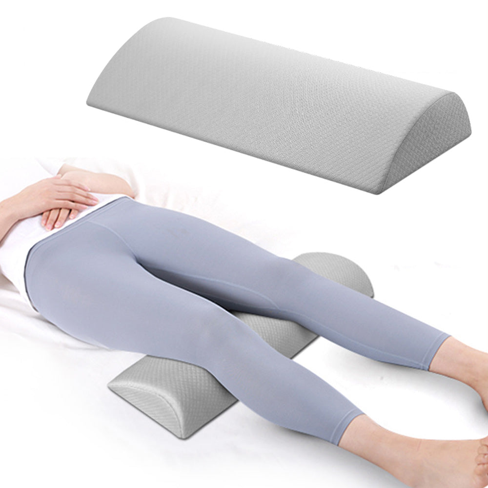 Half Moon Bolster Pillow for Legs Under Knee Support for Back and Side Sleeping