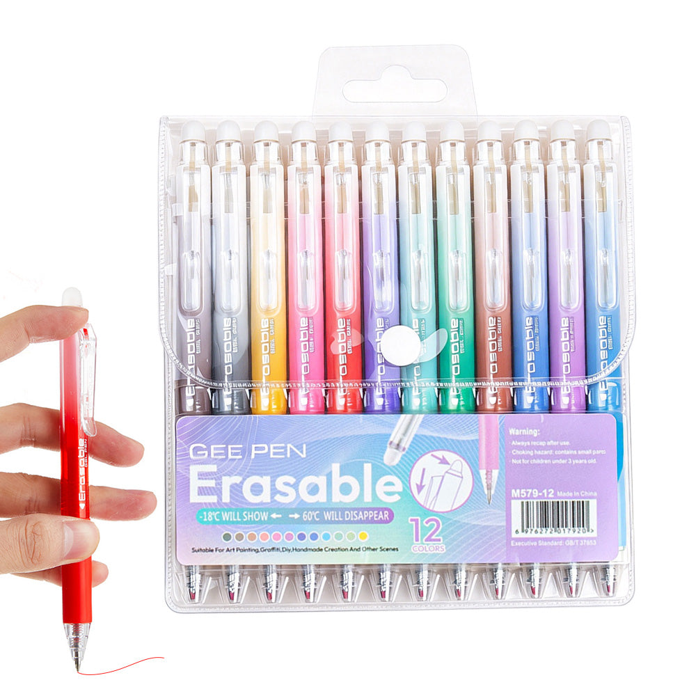 Colorful Click-Erasable Gel Pen Set for Students School and Office