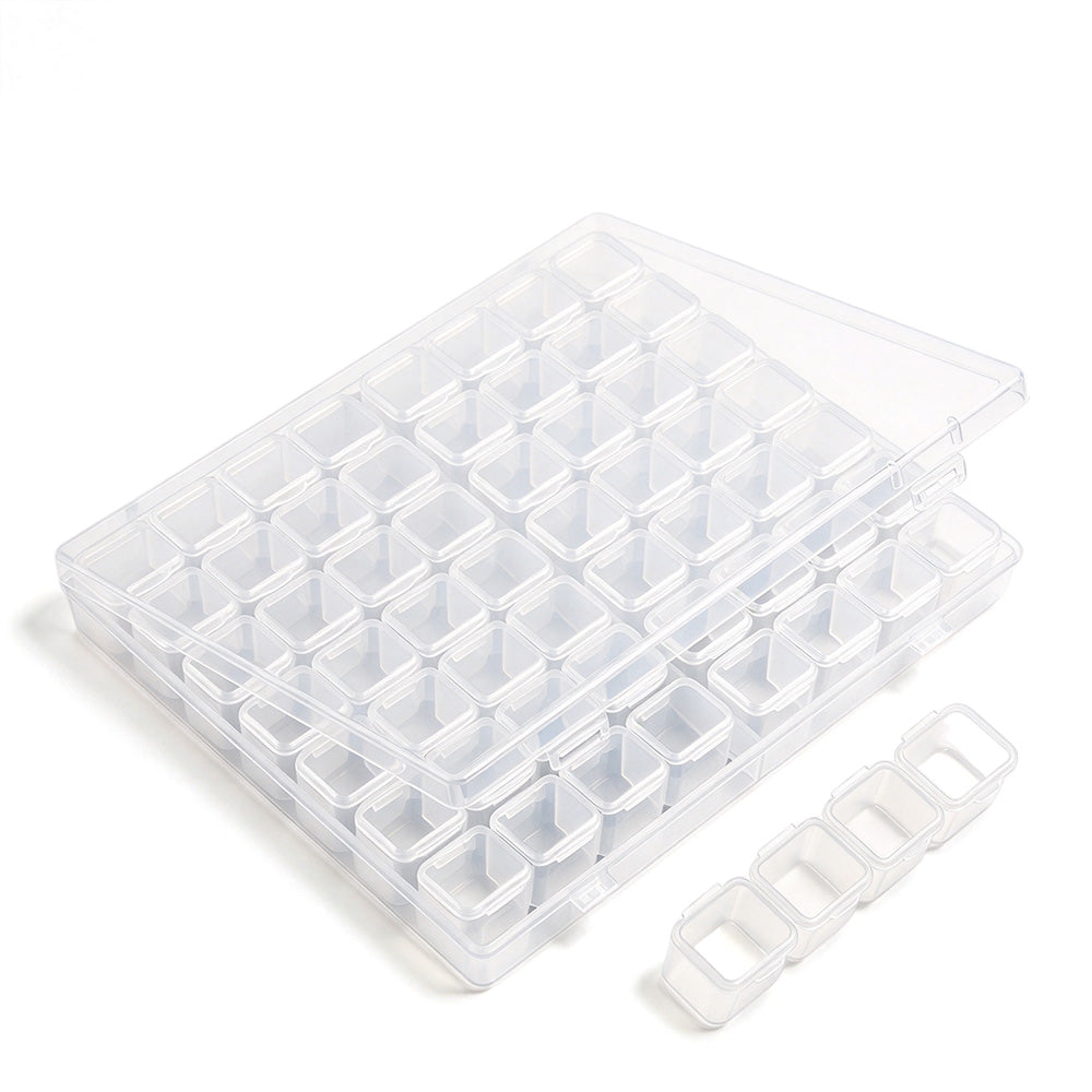Grid Plastic Jewelry and Bead Storage Organizer Box for Crafts