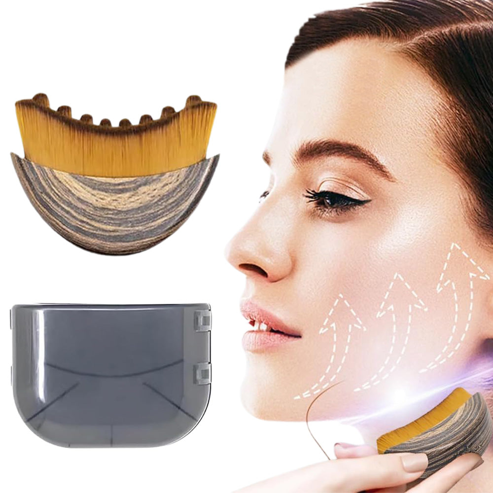 2Pcs New Lymphatic Contour Face Brush Gua Sha Skin Massage Care Tool