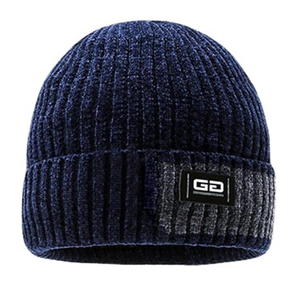 Unisex Winter Knitted Hat Thick Warm Beanie Ski Cap Skull Cap For Guys