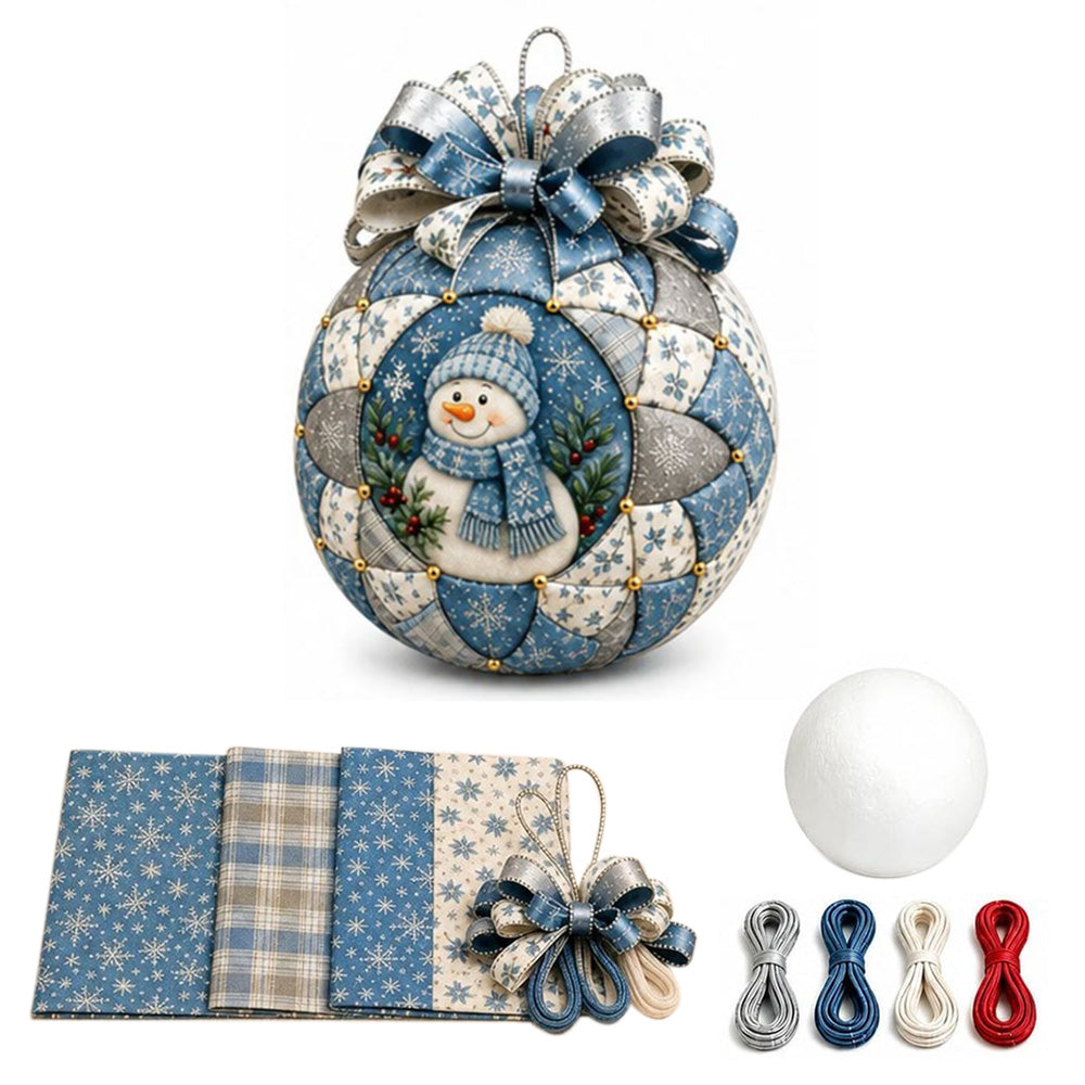 Adult Christmas Patchwork Ball DIY Ornament Craft Kit