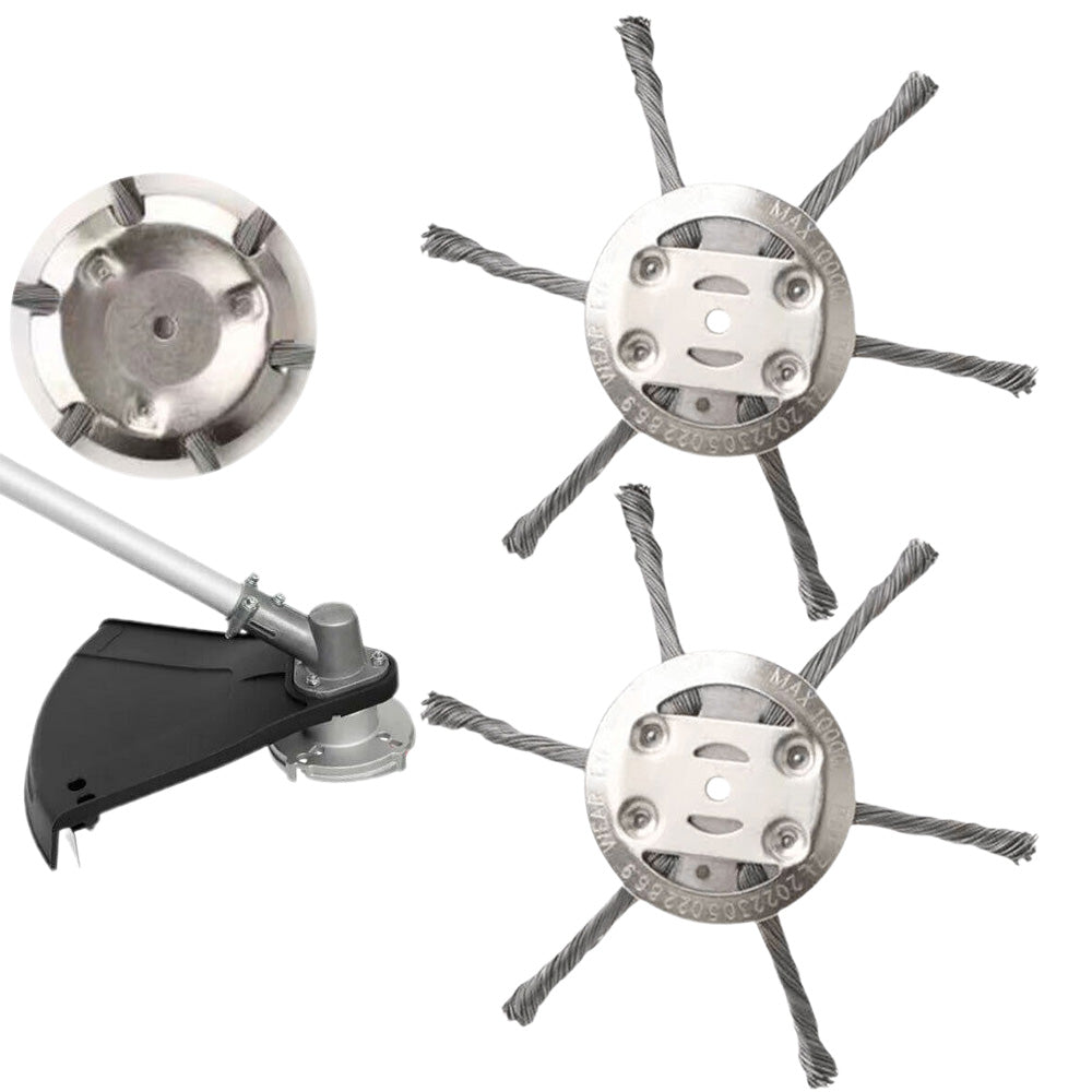 2PCS Steel Wire Grass Trimmer Head String Trimmer Replacement Head Weed Remover Tool