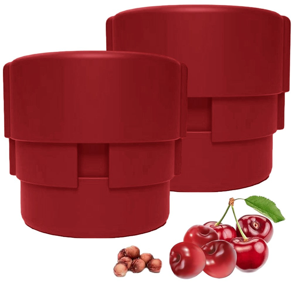 2Pcs Portable Cherry Pitter Corer Tool Labor-Saving Push Down Multiple Cherries Seed Remover