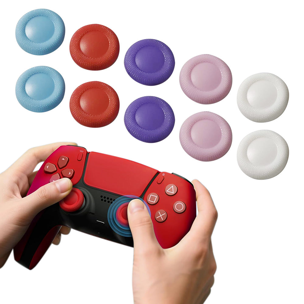 10 Pack TPU Thumb Grip Caps for PS4 and PS5 Controller Joysticks