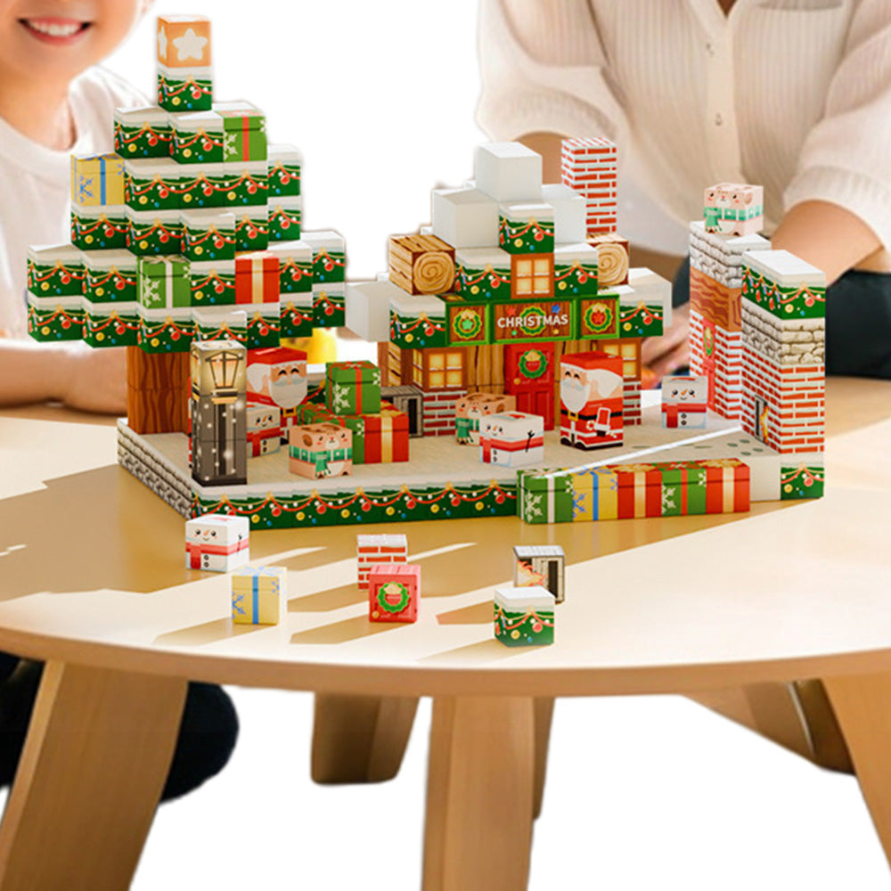 Christmas Building Cubes Sets for Boys and Girls