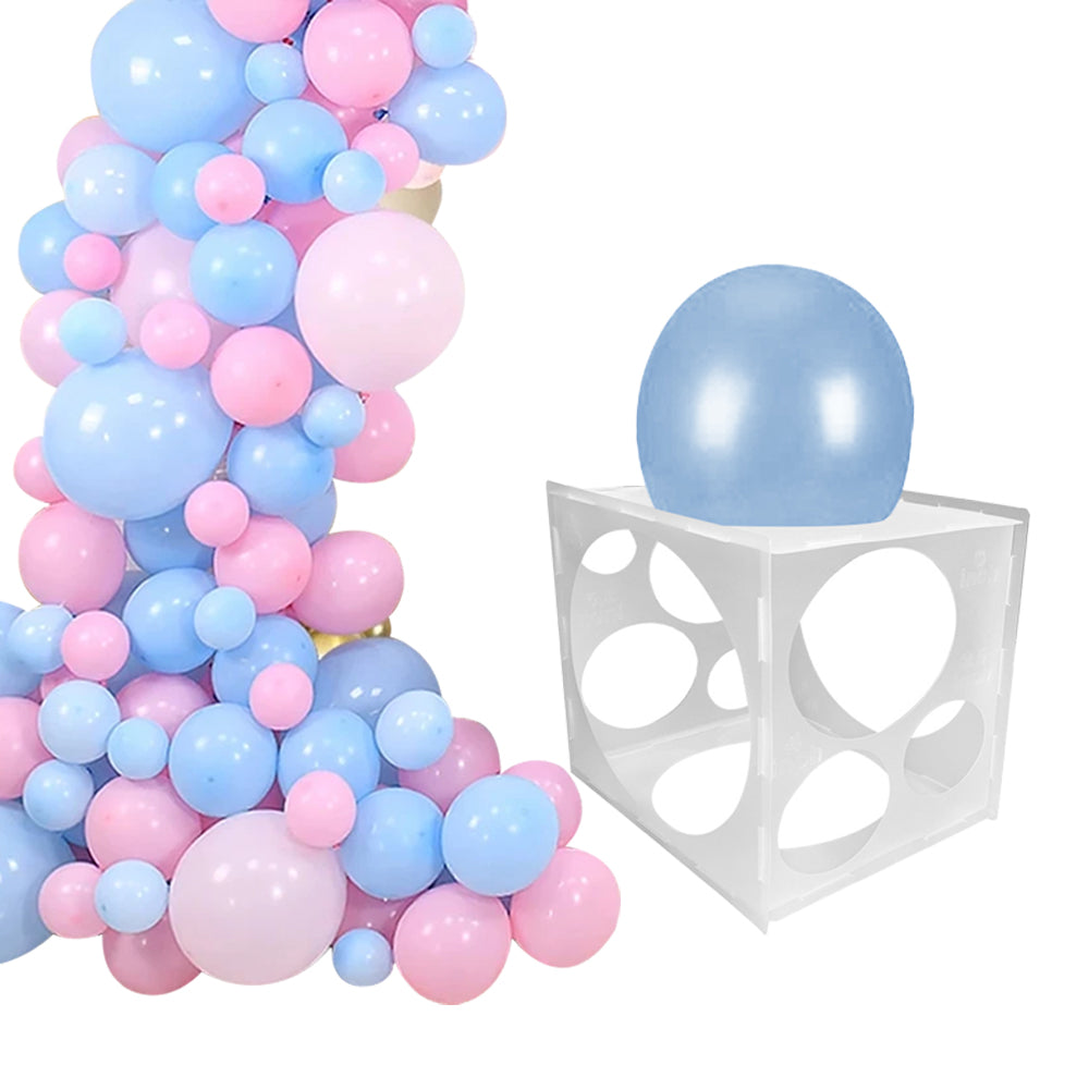 11Holes Collapsible Plastic Balloon Sizer Box Cube Balloon Size Measurement Tool