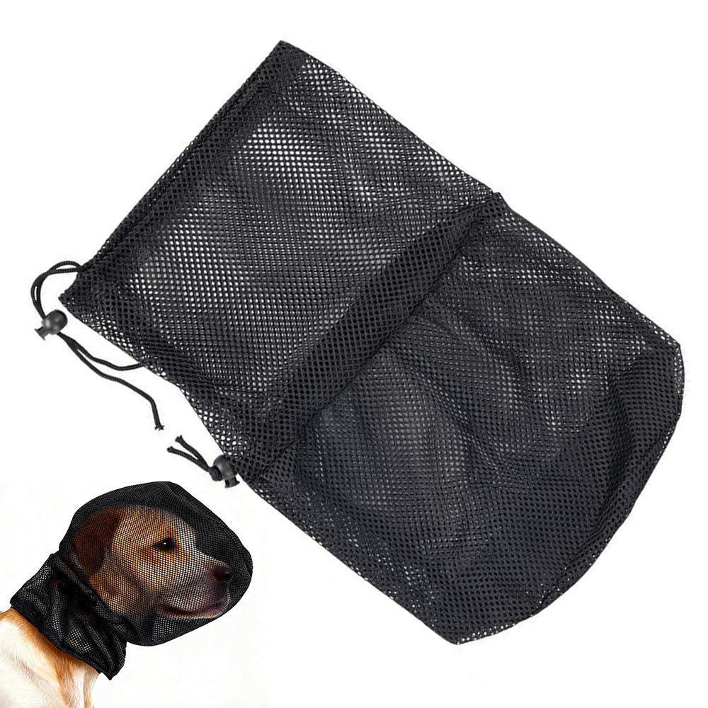 Breathable Mesh Dog Face Hood for Hiking Camping and Walking