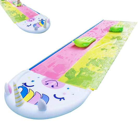 Water Slides and 2 Bodyboards Lawn Water Slide Summer Slip Waterslides
