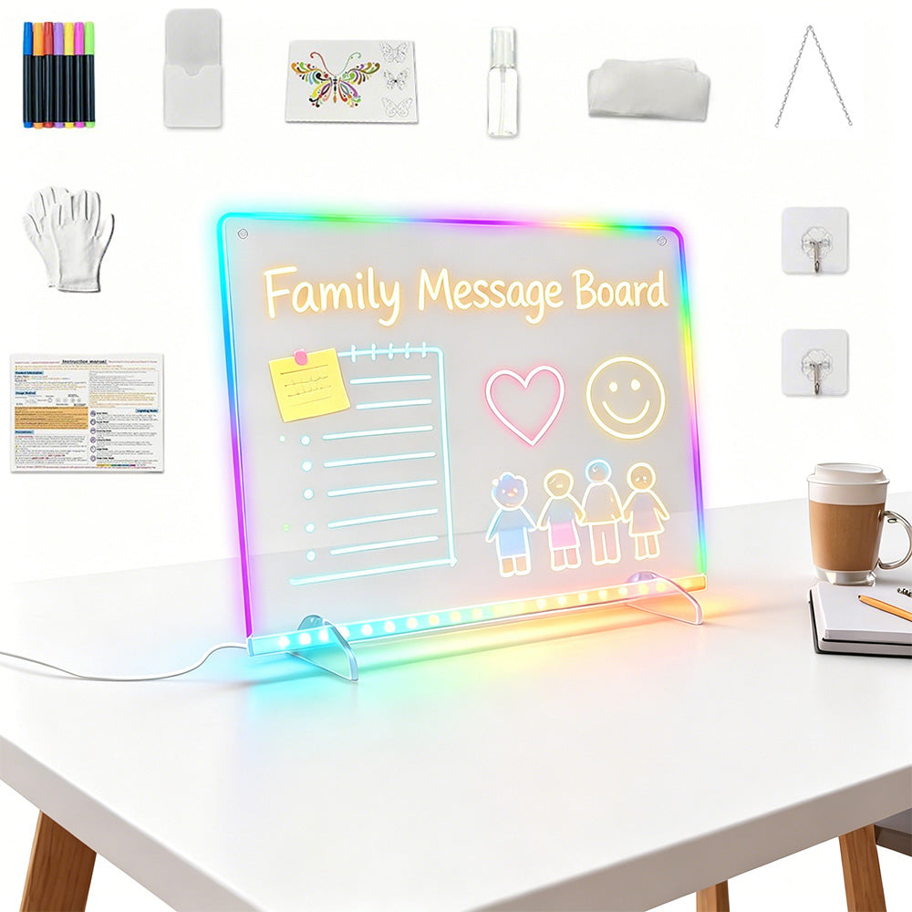 LED Light Up Drawing Board for Little Ones 6 Modes 8 Colors Birthday Gift