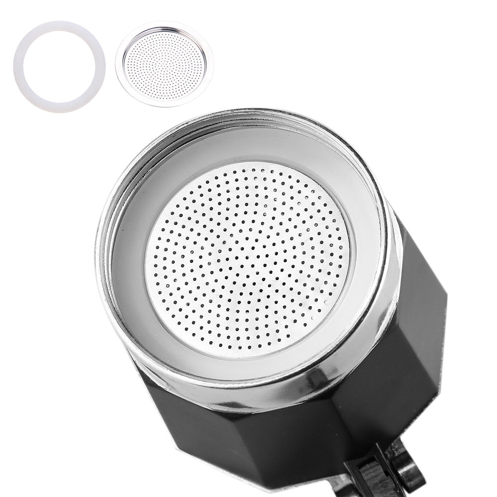 Moka Pot Replacement Silicone Gasket and Aluminium Filter Set