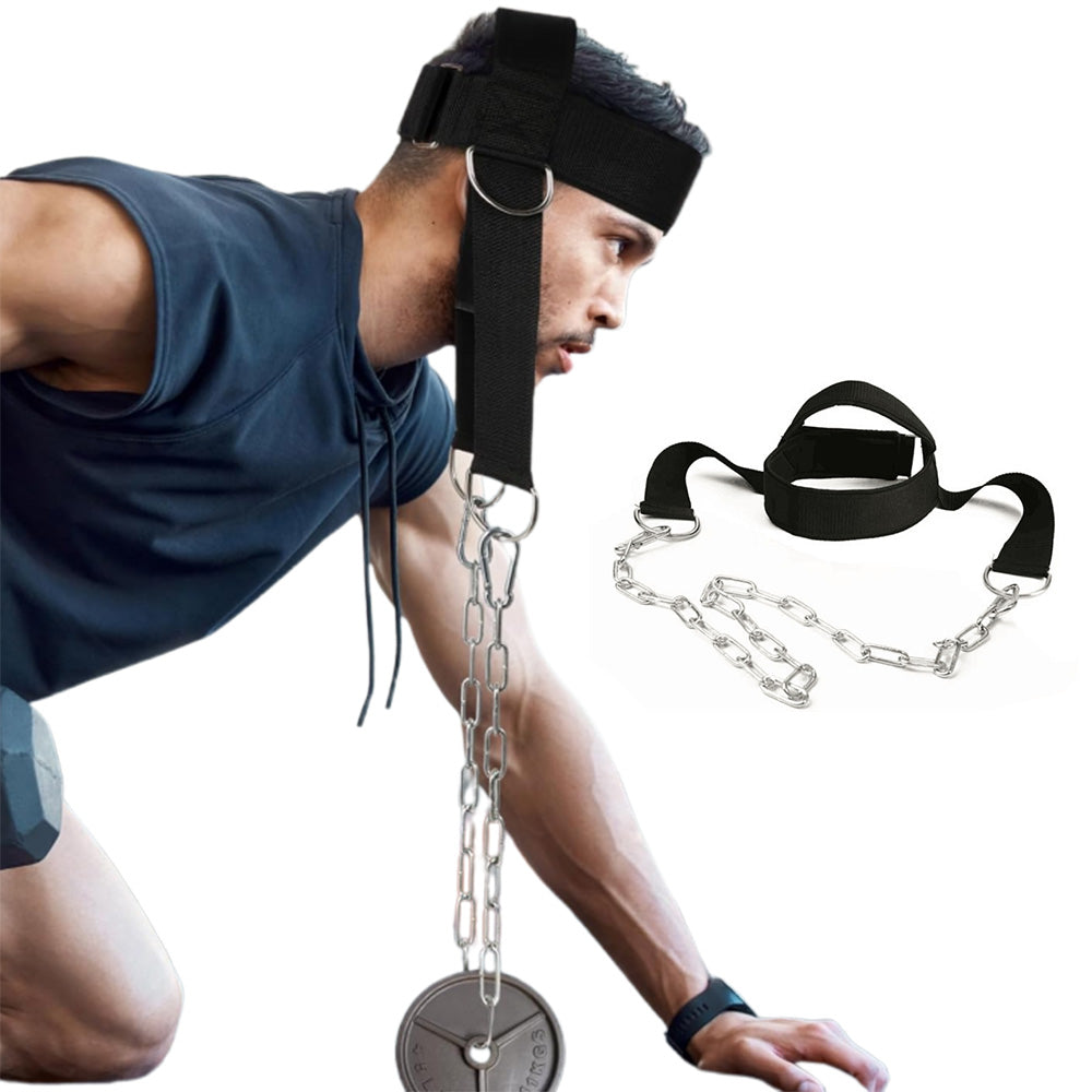 Weight Lifting Head Neck Harness Gym Workout Exercise Training Strap Belt