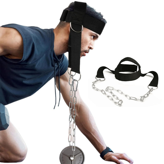 Weight Lifting Head Neck Harness Gym Workout Exercise Training Strap Belt