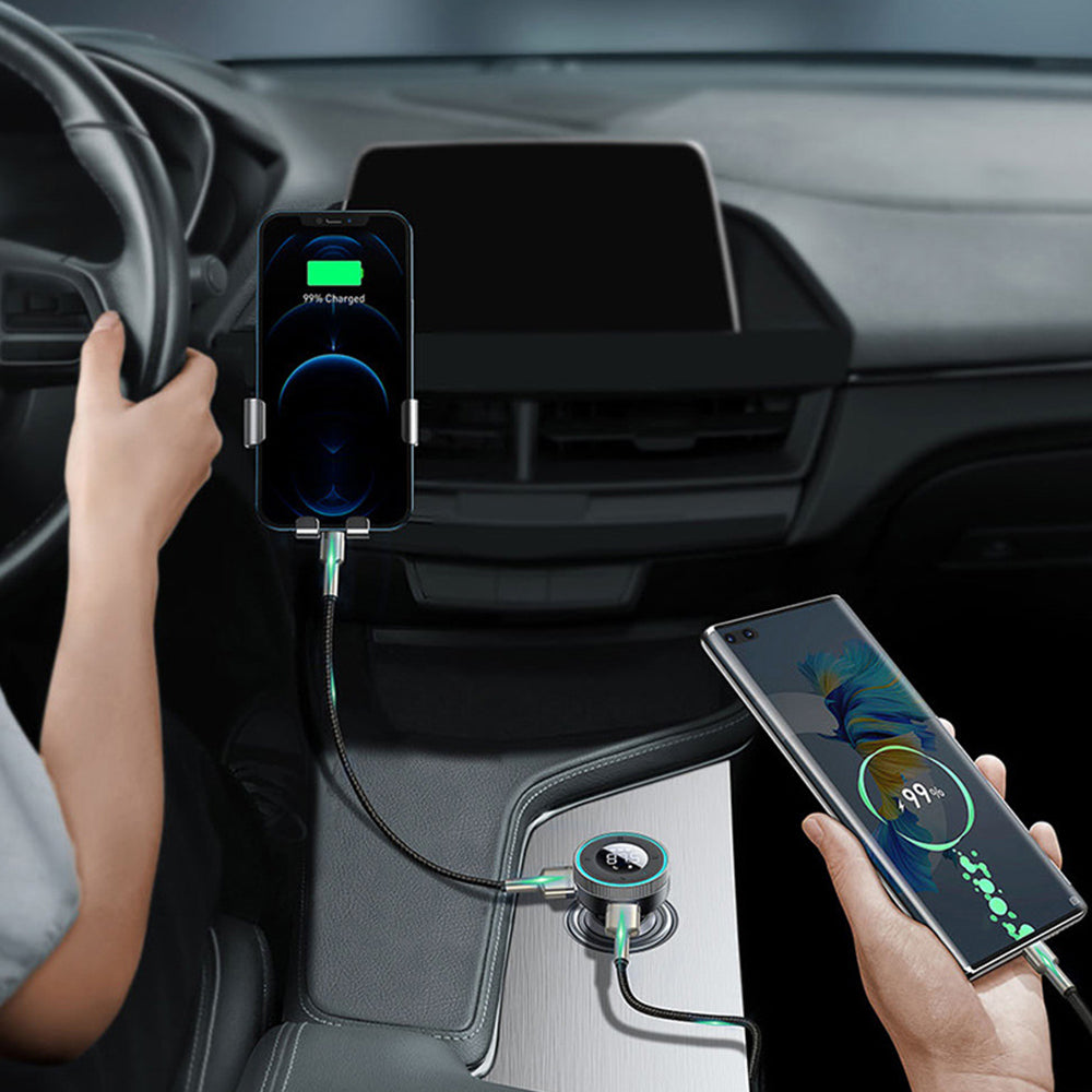 Bluetooth 5.0 Radio Car Kit Wireless FM Transmitter USB Charger Player