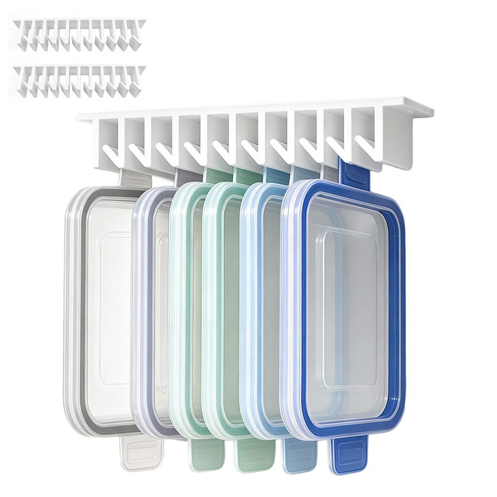 2 Pcs Under Shelf Lid Organizer Slide In for Kitchen Cabinet Storage-Style 2