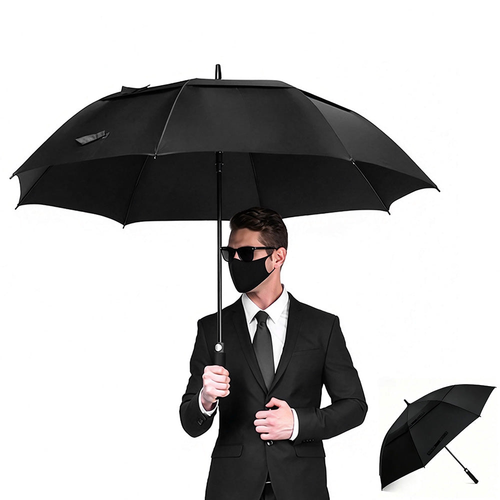 Extra Large Auto Open Double-Layer Golf Umbrella Windproof 30-Inch