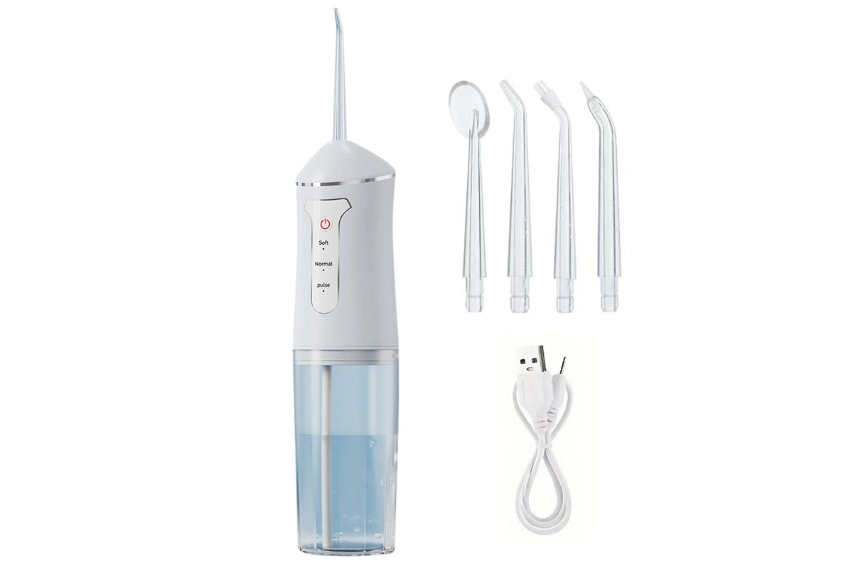 Cordless Electric Water Flosser Teeth Cleaner Floss Irrigator With 4 Jet Tips
